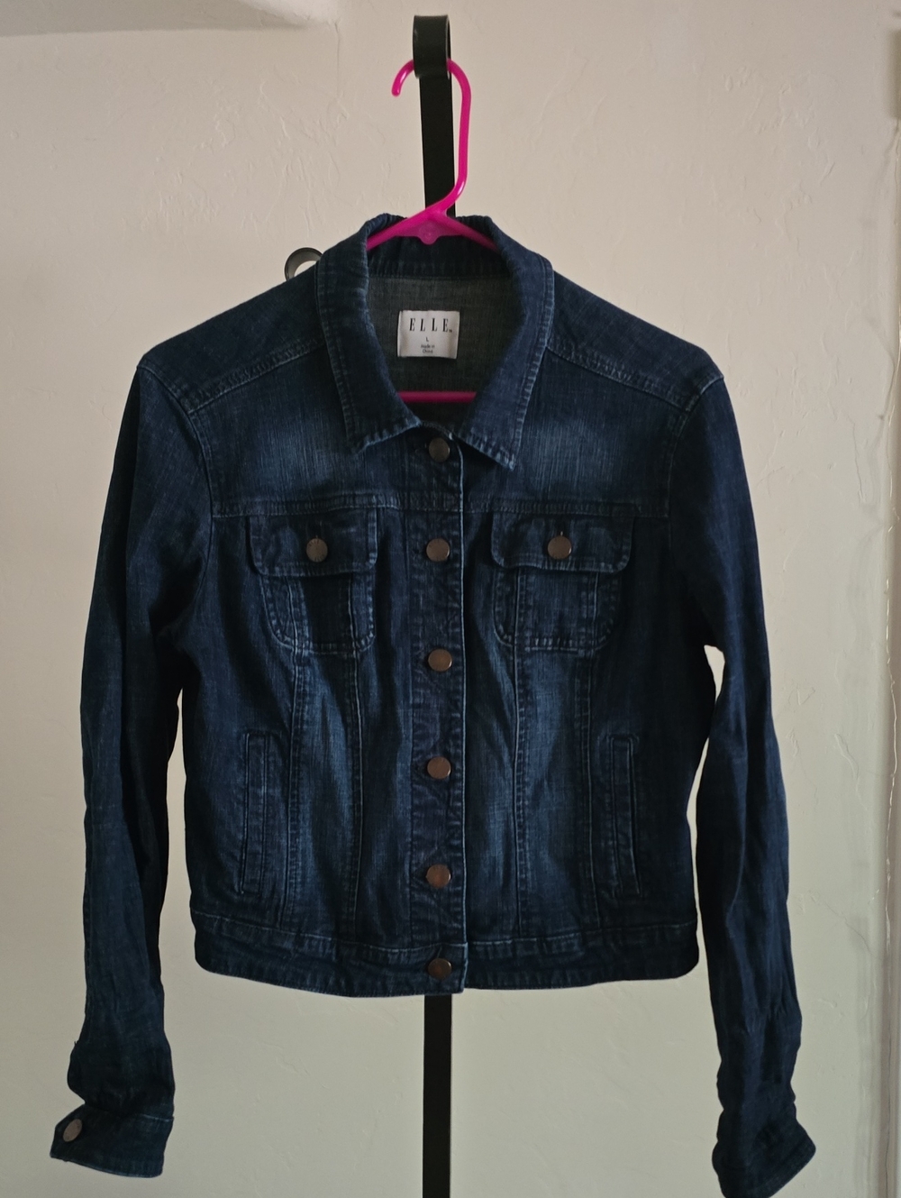 ELLE Dark Blue Denim Trucker Jacket
